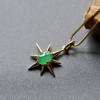 高冰种阳绿翡翠八芒星吊坠18k金镶嵌 商品缩略图0