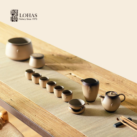 【LOHAS陆宝 人文茶席套组】茶具礼盒套装陶瓷功夫茶具套组童趣铸墨釉色年货送礼物新中式人文美学茶壶茶杯茶盘【台湾陆宝】 商品图2