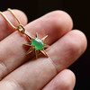 高冰种阳绿翡翠八芒星吊坠18k金镶嵌 商品缩略图6