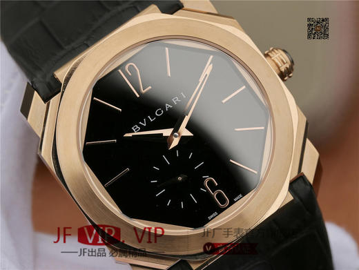 JL宝格丽OCTO系列腕表，男士腕表，自动机械机芯，皮表带，透底 商品图3