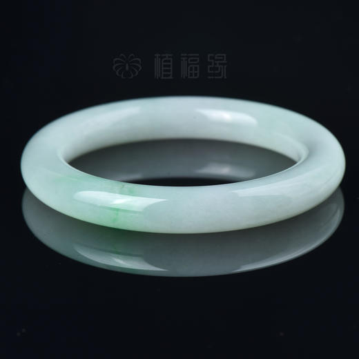 【秋月】浅绿飘花圆条镯-SZ408085 商品图0