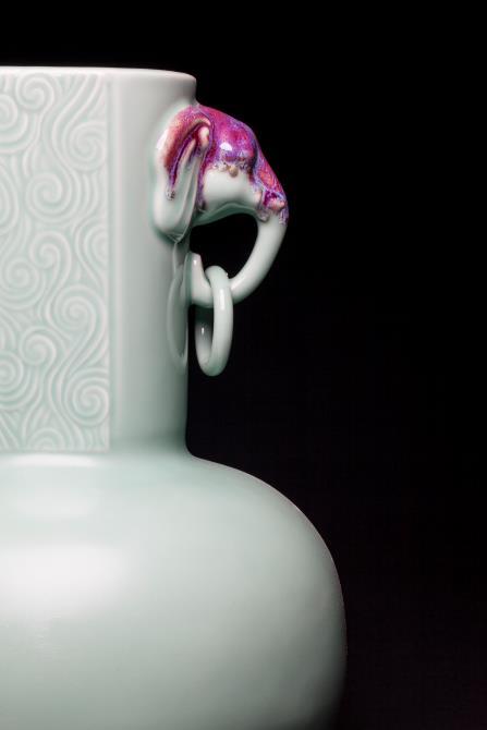 活环象耳瓶  刘立制 商品图1