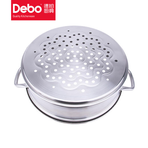 Debo 德铂玛格丽蒸锅304不锈钢32cm三层多用途汤锅蒸笼电磁炉燃气炉通用 商品图5