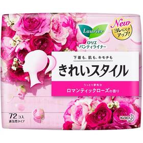 日本花王乐而雅卫生巾  护垫玫瑰香型 72片