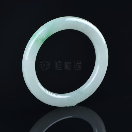 【秋月】浅绿飘花圆条镯-SZ408085 商品图3