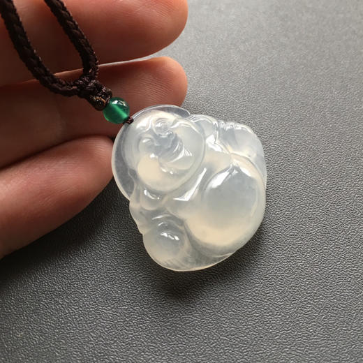 冰种厚庄翡翠弥勒佛 商品图7