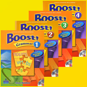 美国培生朗文中学英语教材 语法分级强化训练1-2-3-4级 英文原版 Boost Grammar L1-L4 青少年语法练习技能培训 学生用书+CD