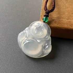 冰种厚庄翡翠弥勒佛