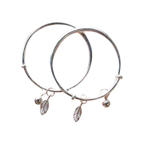 深山集市 来自贵州苗族的手工纯银儿童手镯 商品图0