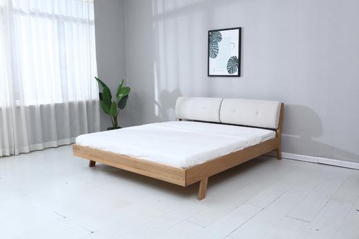 北美白橡木软包床