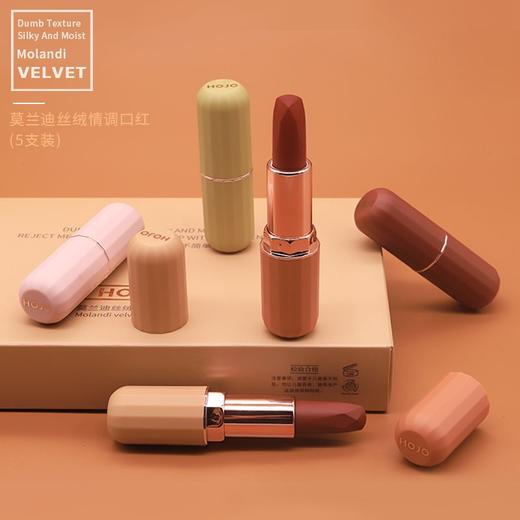 网红同款5支装雾面口红 莫兰迪丝绒情调口红套装 商品图3