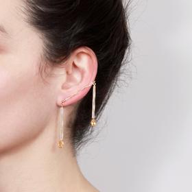 北京仓｜BEATRIZ PALACIOS-Iridescent-黄水晶 炫光复古玻璃 耳环 [西班牙设计师]