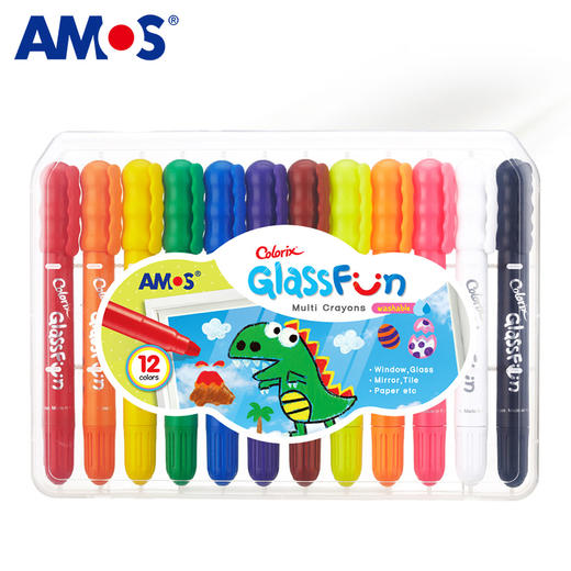 AMOS韩国进口可水洗蜡笔水彩笔儿童幼儿园涂鸦画笔绘画工具 商品图2