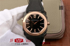 宝格丽 OCTO系列102737腕表，表径41X10mm，100%进口316L精钢表壳使用cnc数控机床精雕细琢，搪瓷表盘经过十几道工序制作而成