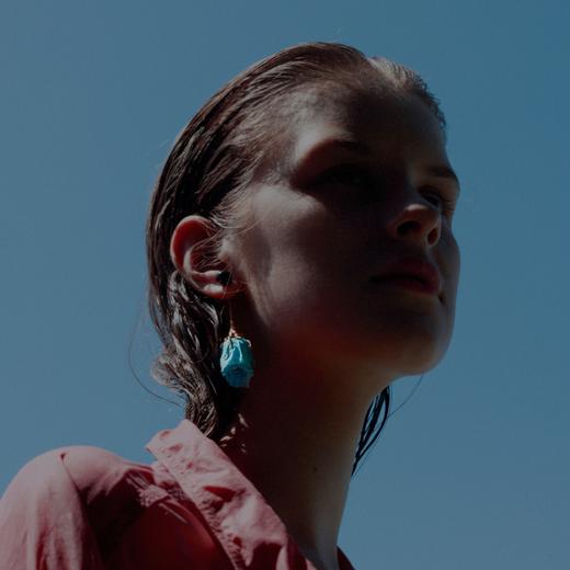 北京仓｜BEATRIZ PALACIOS-Clear Heart-永生玫瑰 天然黑玛瑙 耳环（不对称） [西班牙设计师] 商品图0