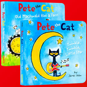 皮特猫童谣2本套装 英文原版 儿童英语启蒙绘本 Pete the Cat 苏斯博士奖银奖 皮特猫系列童谣绘本 廖彩杏书单 英文版睡前故事书