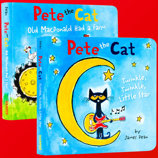 皮特猫童谣2本套装 英文原版 儿童英语启蒙绘本 Pete the Cat 苏斯博士奖银奖 皮特猫系列童谣绘本 廖彩杏书单 英文版睡前故事书 商品图0