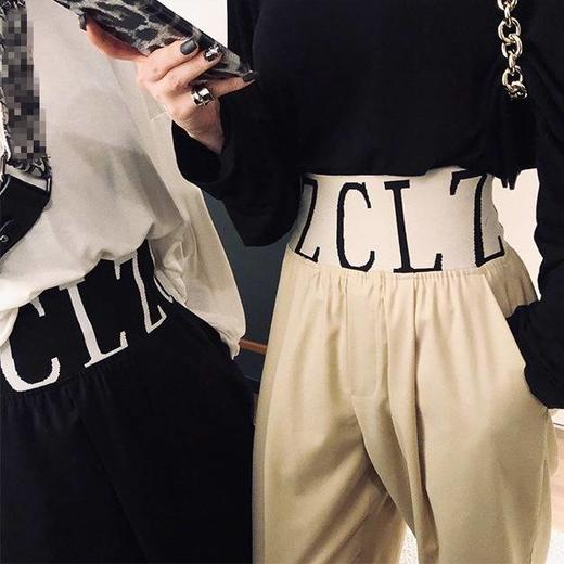 李婉君阔腿裤女高腰垂感拖地裤直筒cec裤 商品图4