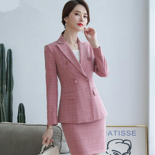 BSL-KY-326女士长袖职业西服正式装女裙套裤 商品图4