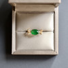 冰种阳绿翡翠糖果戒指设计师款18k黄金镶嵌 商品缩略图6