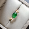 冰种阳绿翡翠糖果戒指设计师款18k黄金镶嵌 商品缩略图1