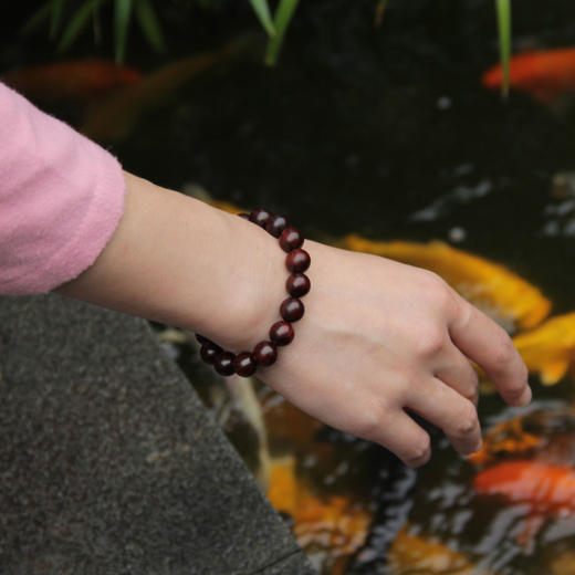 印度小叶紫檀手串 1.0*19圆珠手串 情侣实用手链礼物 90021619 商品图1