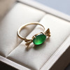 冰种阳绿翡翠糖果戒指设计师款18k黄金镶嵌 商品缩略图7