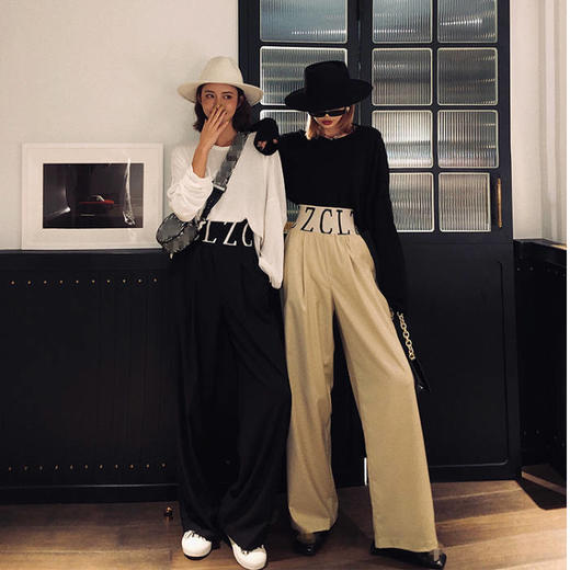 李婉君阔腿裤女高腰垂感拖地裤直筒cec裤 商品图3