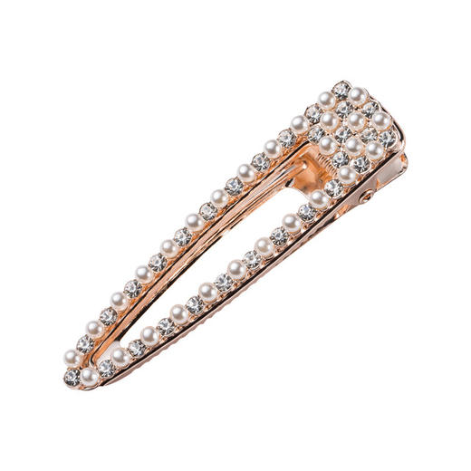 〖日韩系小清新发夹〗日韩系小清新镶钻镶珍珠发夹少女心鸭嘴夹韩版创意网红发卡冷淡风 商品图7