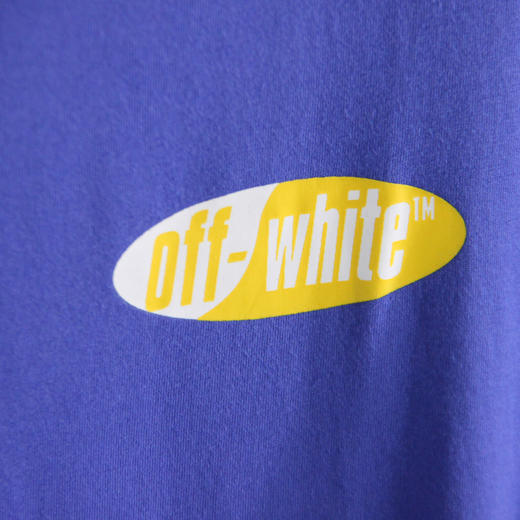 OW c/o VIRGIL ABLOH 19ss 警戒线 渐变箭头蓝色短袖T恤 tee TX467 商品图6