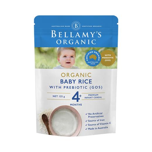 【保税仓】Bellamy's 贝拉米有机4+ GOS原味米糊125g（新包装） 商品图0