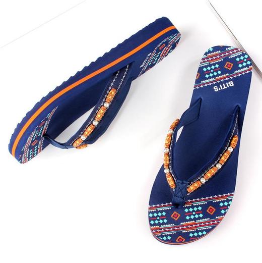 【服饰鞋包】民族风拖鞋女夏时尚外穿坡跟女士沙滩鞋百搭人字拖海边凉拖鞋 商品图2