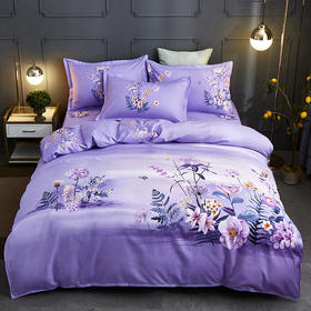 ABC-QW-18爆款活性斜纹磨毛大版花全棉四件套