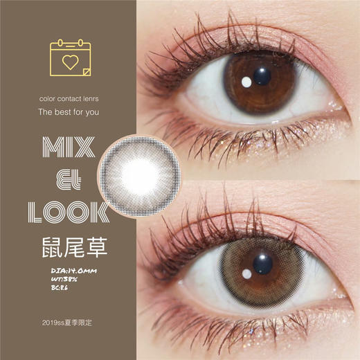 Mix&Look 鼠尾草绿棕 自然美瞳 【年抛型14.0mm】 商品图0