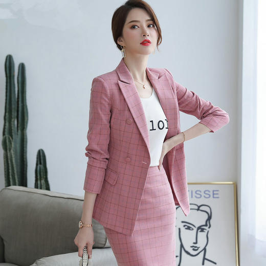 BSL-KY-326女士长袖职业西服正式装女裙套裤 商品图0