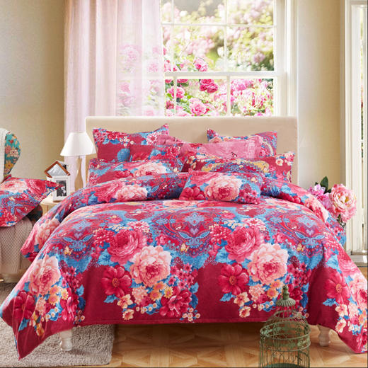 ABC-CG-001生态磨毛四件套生态简约床上用品 商品图3