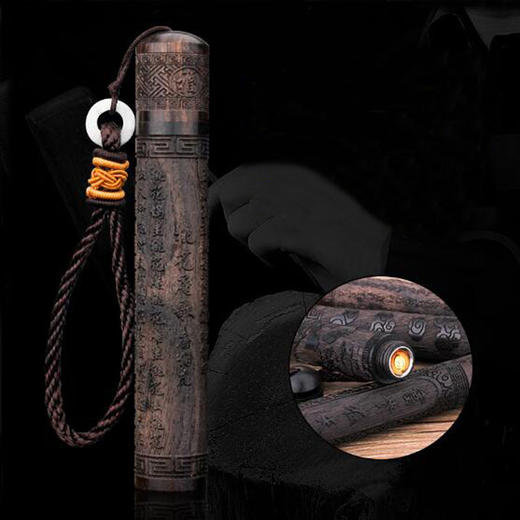 黑檀木电子火折子吹一吹男人配饰电子打火机充电点烟器usb创意送男友 商品图1