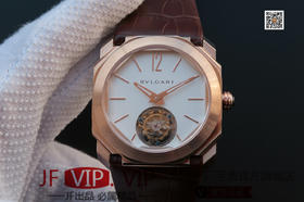 宝格丽OCTO系列102560腕表，搭载手动海鸥真陀飞轮机械机芯，40毫米直径，意大利牛皮表带，蓝宝石镜面，CNC打磨，又大牌又时尚款式，值得拥有