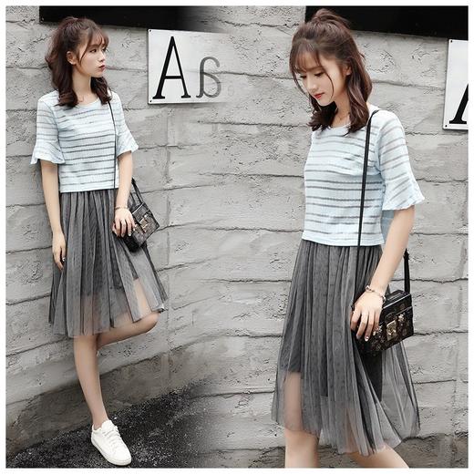 夏季小清新套装中长款上装两件套连衣裙学生吊带女裙子 商品图5