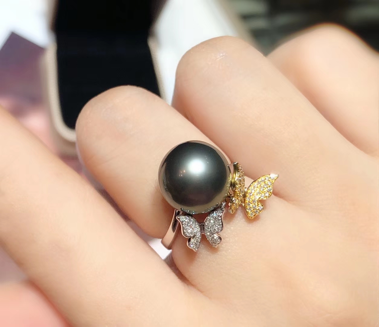 【可定制 不可复制 】大溪地黑珍珠 戒指