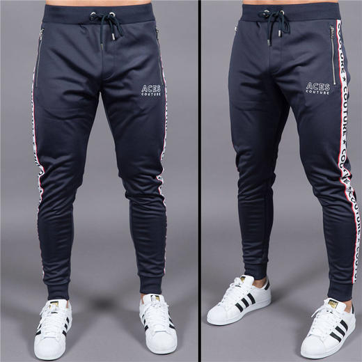 肌肉健美春秋款男士运动服饰裤 型男跑步健身长裤 夜跑运动裤 商品图0