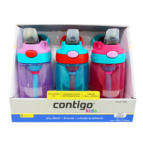 【保税仓】contigo/康迪克 儿童吸管杯女孩款 3*414ml 商品图0