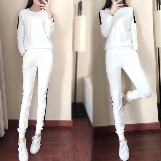 秋小脚裤运动套装女两件套春秋运动时尚休闲学生潮服饰哈伦裤裤子 商品图2