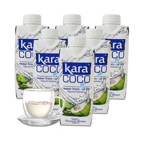 KARA/佳乐 椰子水 330ML*6有票JPY带授权招加盟代理