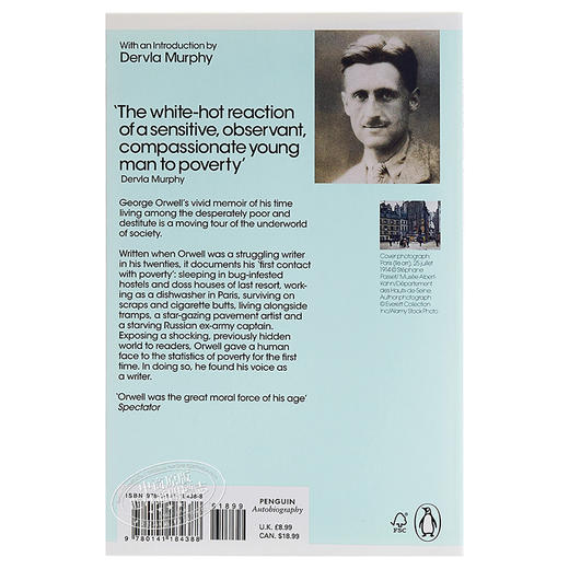 【中商原版】巴黎伦敦落魄记 英文原版 Down and Out in Paris and London 乔治·奥威尔 商品图2