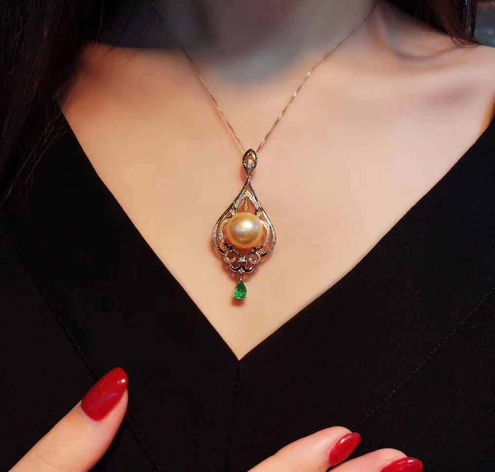 可定制不可复制南洋金珠吊坠