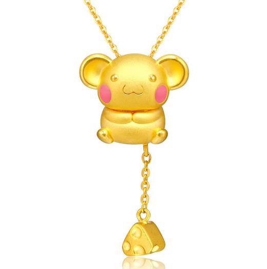 【项链】。本命年十二生肖鸡狗猪吊坠 Q萌卡通版镀3D黄金项链越南沙金女饰品 商品图0