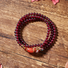 优雅石榴石多圈手链 串珠手串饰品 酒红水晶珠子 复古民族风 商品缩略图2