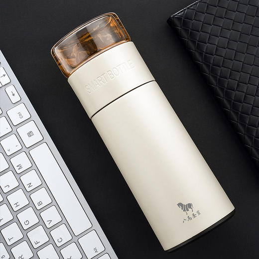 八马茶具隽逸茶水分离杯双层水杯茶水杯360ml