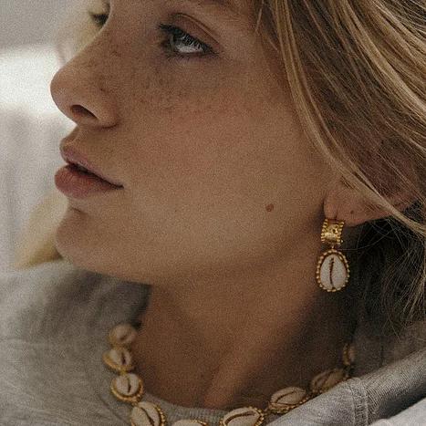 北京仓｜ELISE TSIKIS-Pylea-天然海螺 耳环 ［法国设计师］ 商品图0